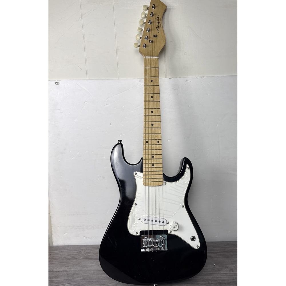 Marigold Mini Electric Guitar 30" Short Scale Black Kid's Travel Starter Guitar